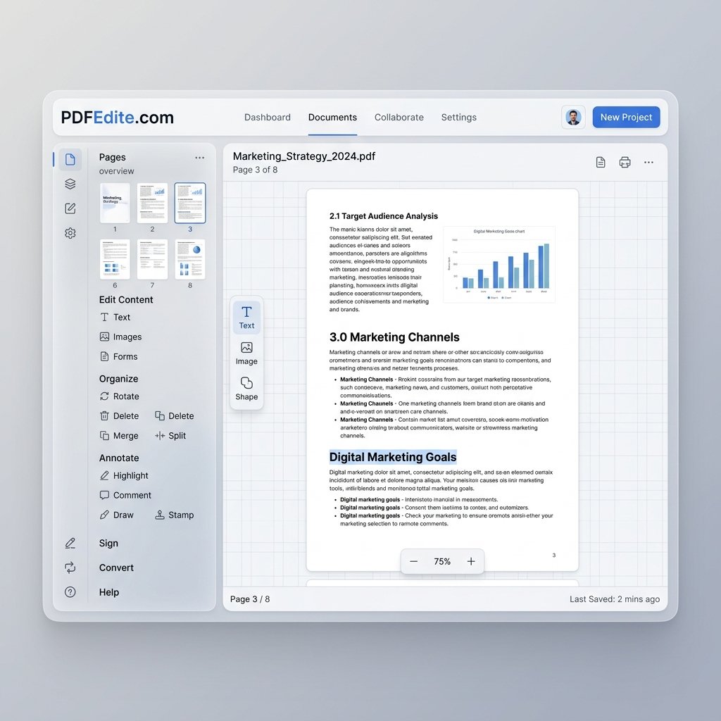 PDF Editor Interface